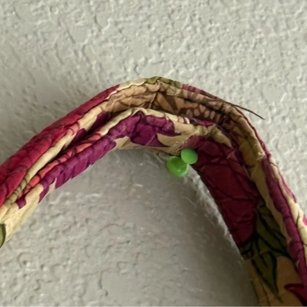 Vera Bradley Quilted Floral Shoulder Bag Pink Green Cottagecore Vintage Y2K - Picture 9 of 13
